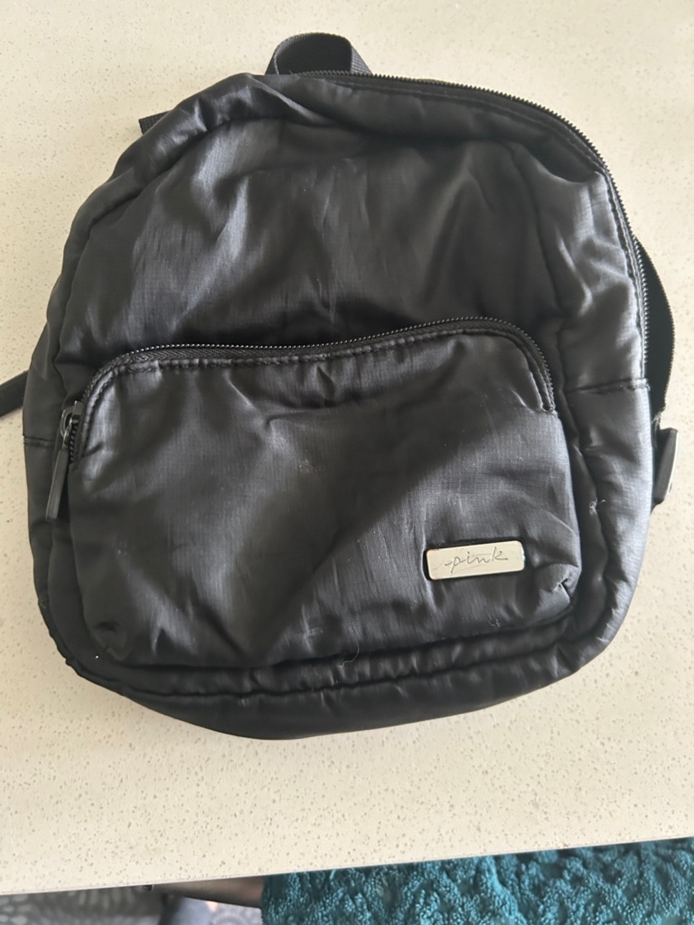 PINK Victoria's Secret Black Compact Nylon Backpack